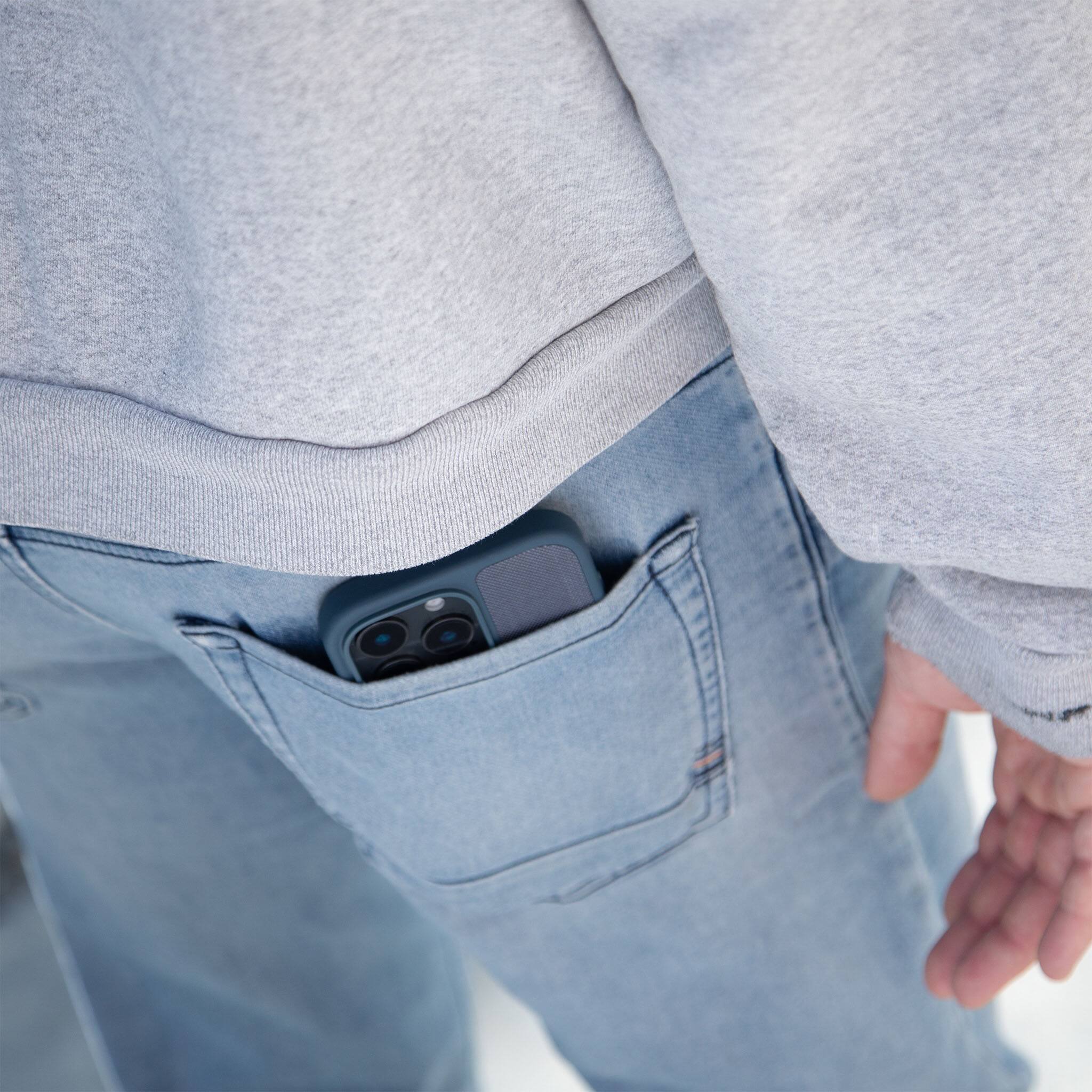 Alt View 2. Incase - Facet Case with MagSafe for Apple iPhone 16 Pro - Slate Blue Nylon.