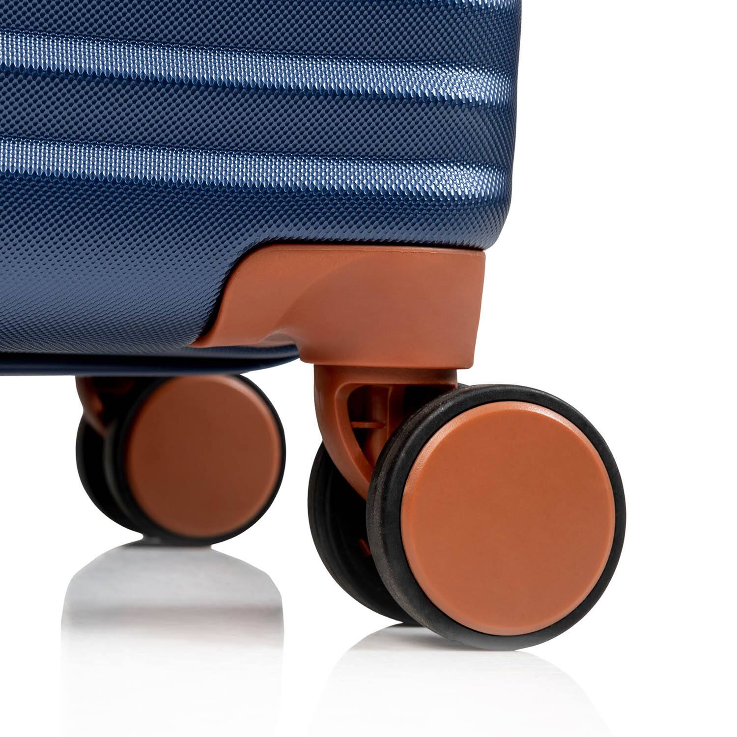 Alt View 1. Champs - Vintage II Collection Large Luggage Case - Navy.