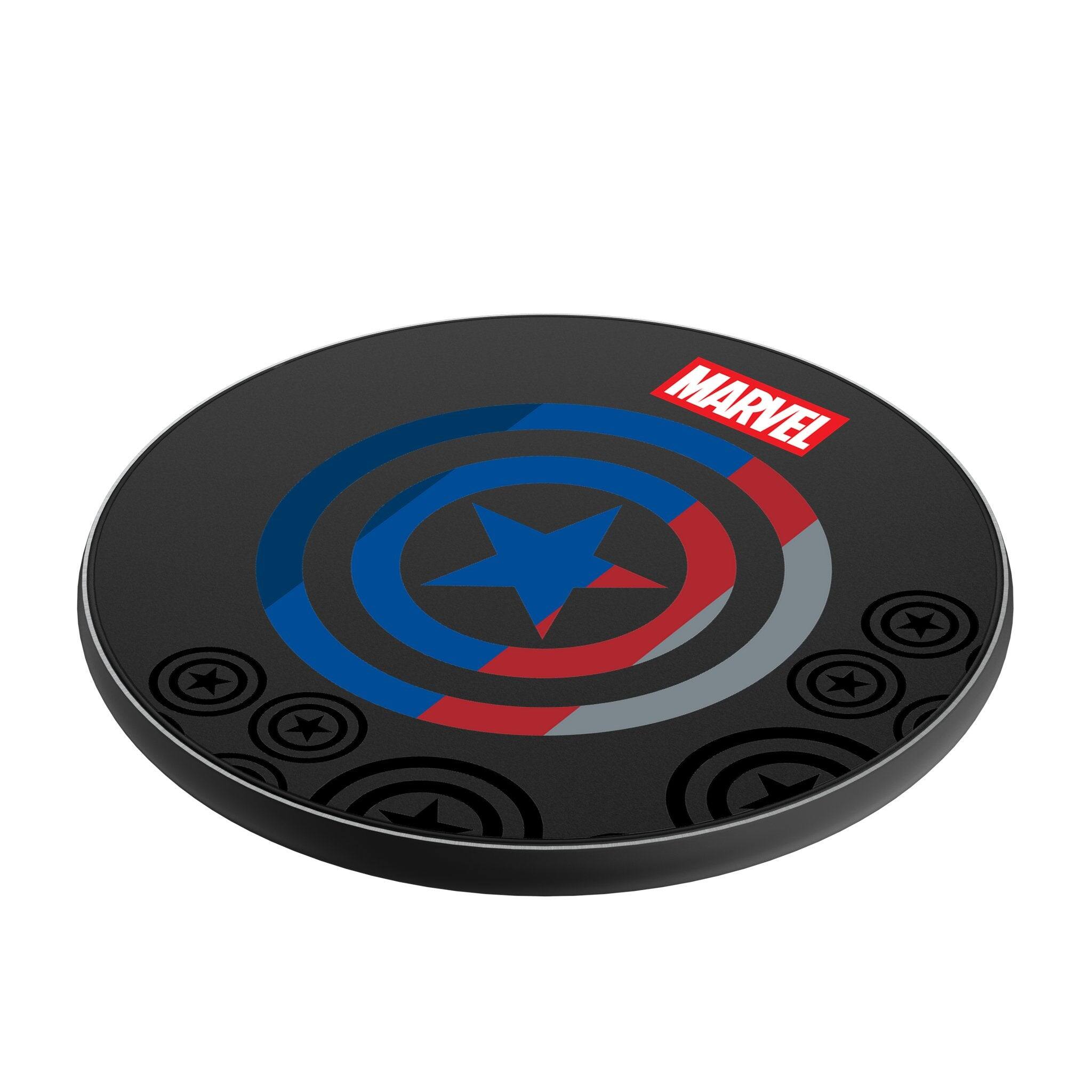 Angle. Keyscaper - Marvel Sigil 15-Watt Wireless Charger - Captain America.