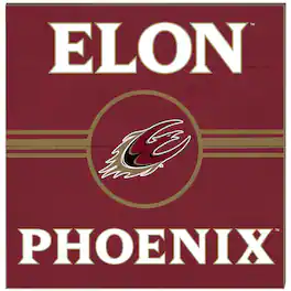 Jardine - Elon Phoenix 10" x 10" Retro Team Sign - Maroon