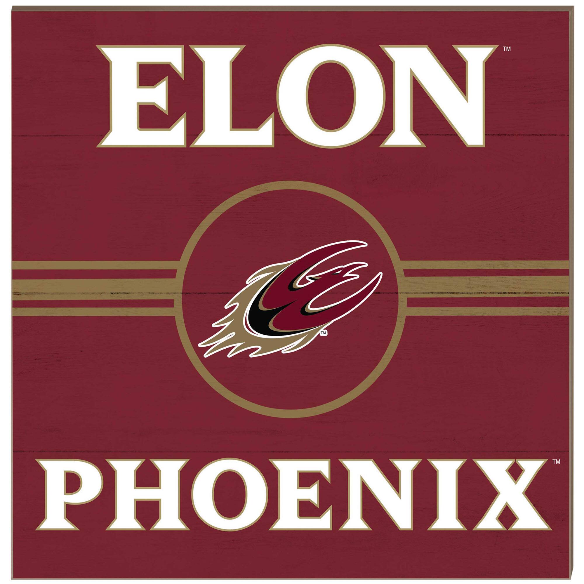 Elon Phoenix 10" x 10" Retro Team Sign