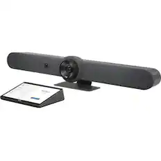 Front. Microsoft - Logitech Rally Bar (Graphite) + Tap - Video Conferencing Kit - For Video Conferencing - Medium Room Size Supported - Unknown.