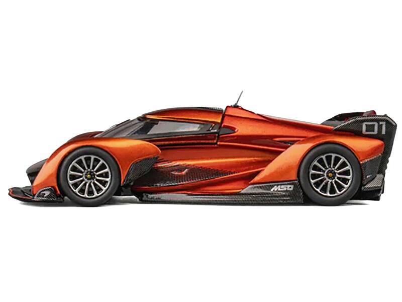 Left. CM Models - McLaren Solus GT Orange Metallic 1/64 Diecast Model Car by CM Model - Orange Metallic.