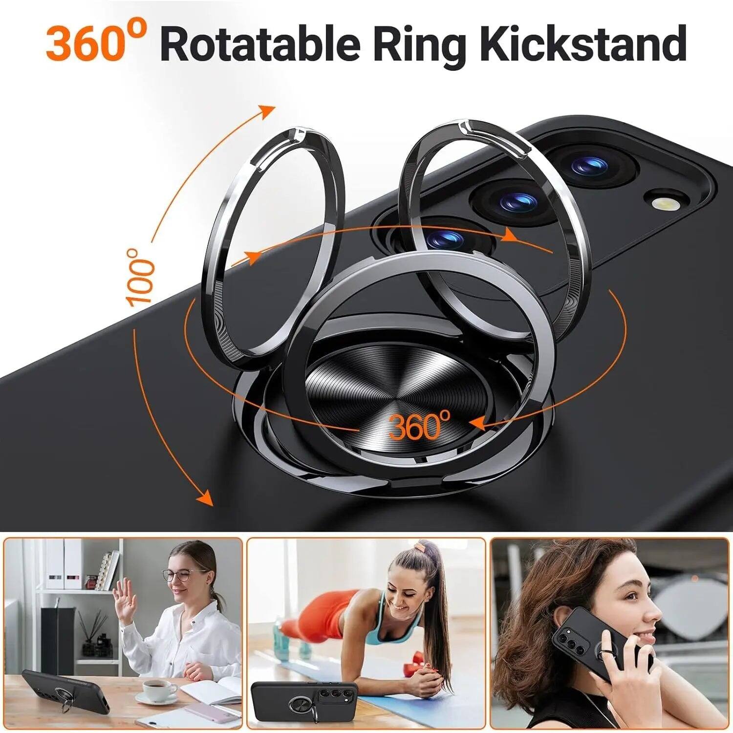 360° Rotatable Ring Kickstand  
100°  
360°