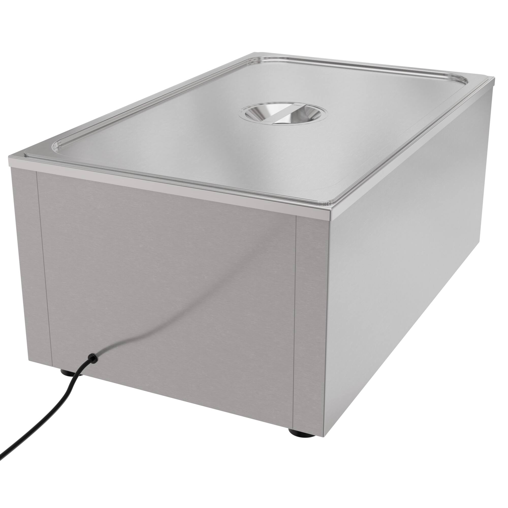 Back. Koolmore - 21 Qt. One-Section Electric Countertop Food Warmer With Faucet, CFW-1T. - Silver.