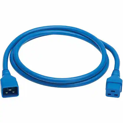 Front. Tripp Lite - Eaton Tripp Lite Series Power Extension Cord, C20 to C19 - Heavy-Duty, 20A, 250V, 12 AWG, 6 ft. (1.8 m), Blue - For - Blue.