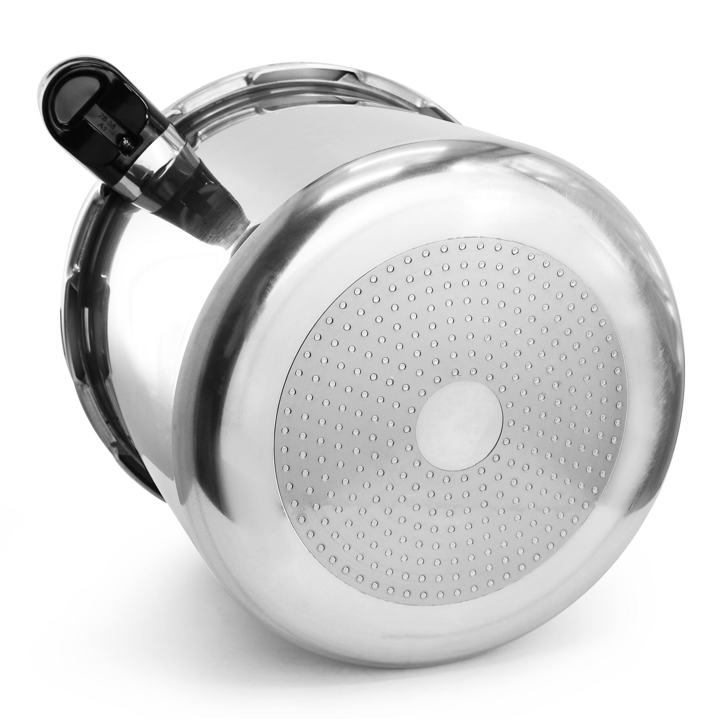 Alt View 1. MegaChef - MegaChef 11.5 Quart Induction and Stovetop Pressure Cooker with Steamer - Silver.