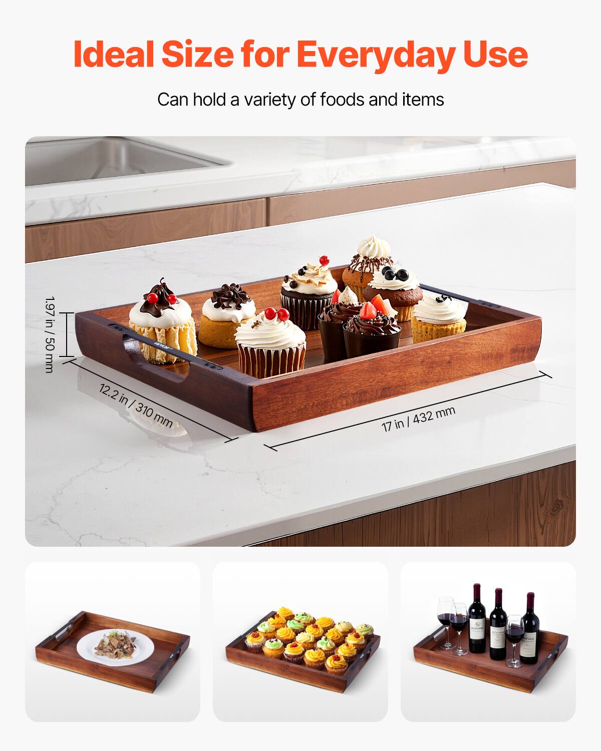 Ideal Size for Everyday Use

Can hold a variety of foods and items

1.97 in / 50 mm

12.2 in / 310 mm

17 in / 432 mm