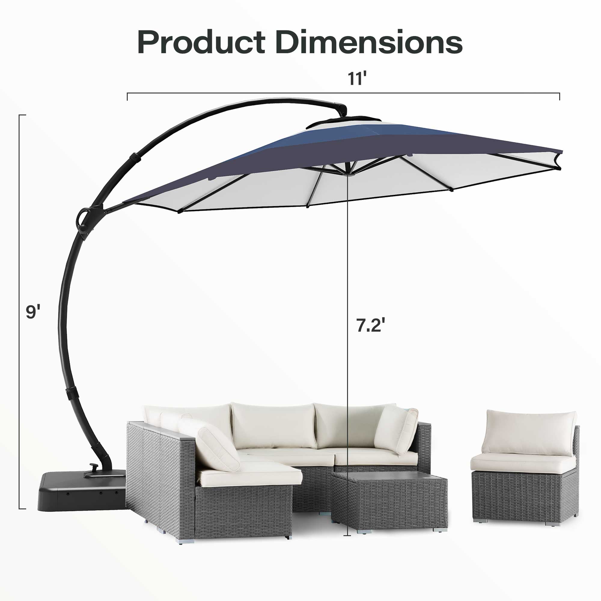 Product Dimensions: 11' x 9' x 7.2'