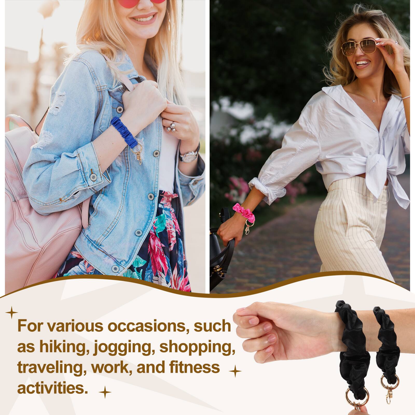 For various occasions, such as hiking, jogging, shopping, traveling, work, and fitness activities.