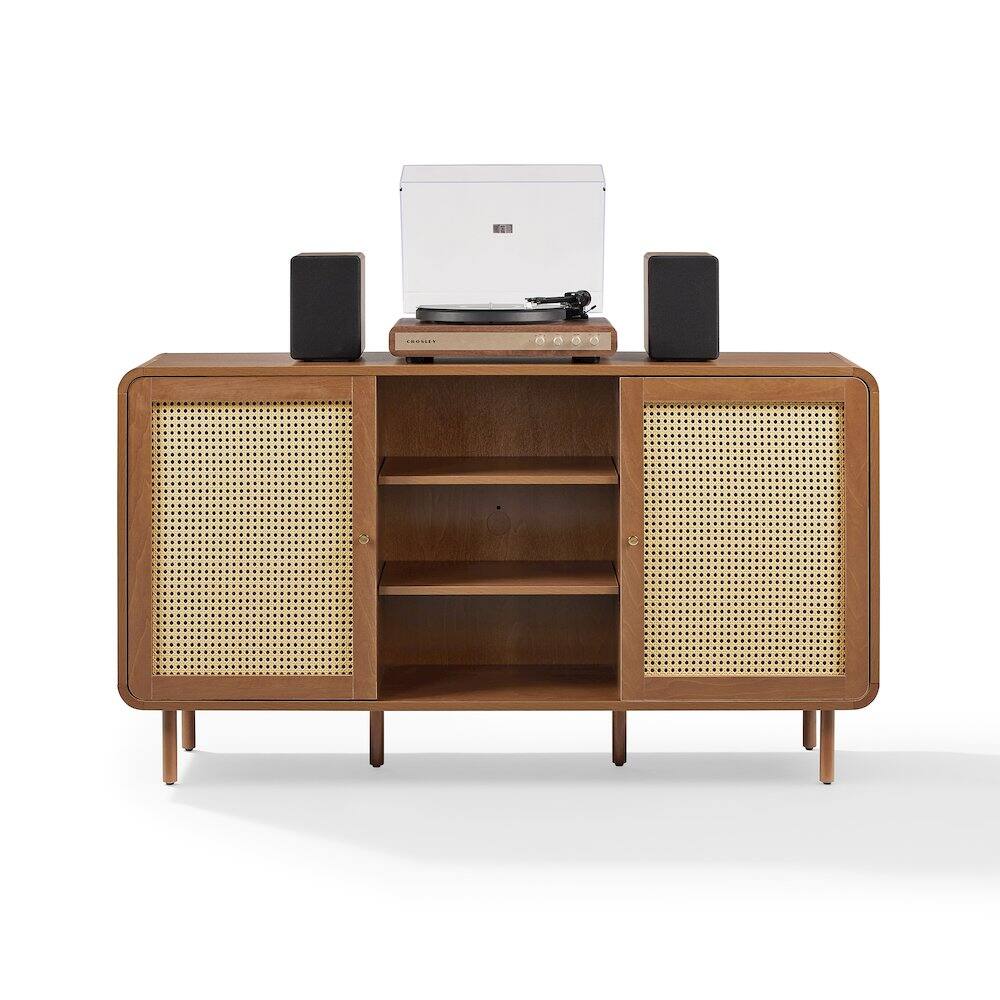 Alt View 1. Crosley Furniture - Nora Mid-Century Sideboard - Walnut.