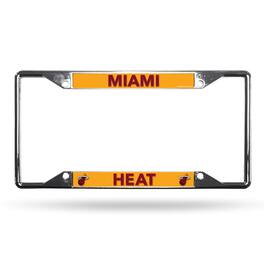 Rico Industries - Miami Heat Basketball Chrome Metal NBA License Plate Frame - Multi