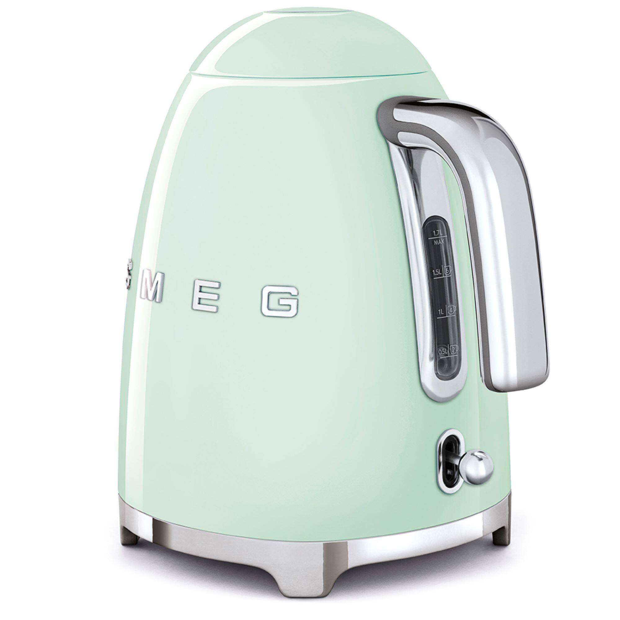 Left. SMEG - SMEG KLF03 7-cup Electric Kettle - Pastel Green.