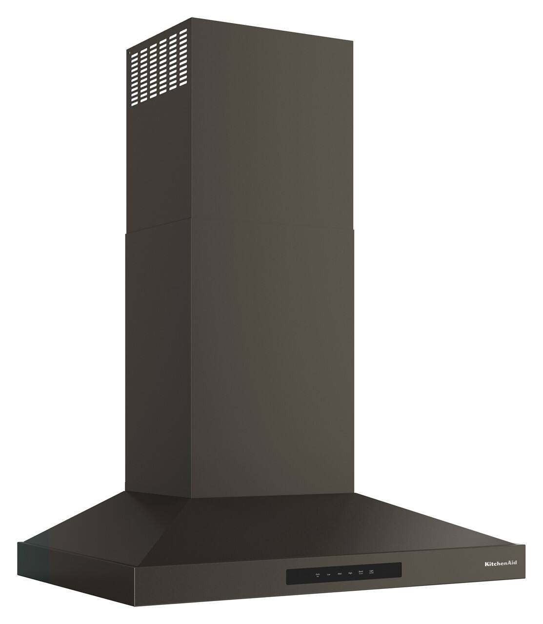 Angle. KitchenAid - 30" Vented or Convertible to Recirculating Wall- Mount Hood - Black Ore.