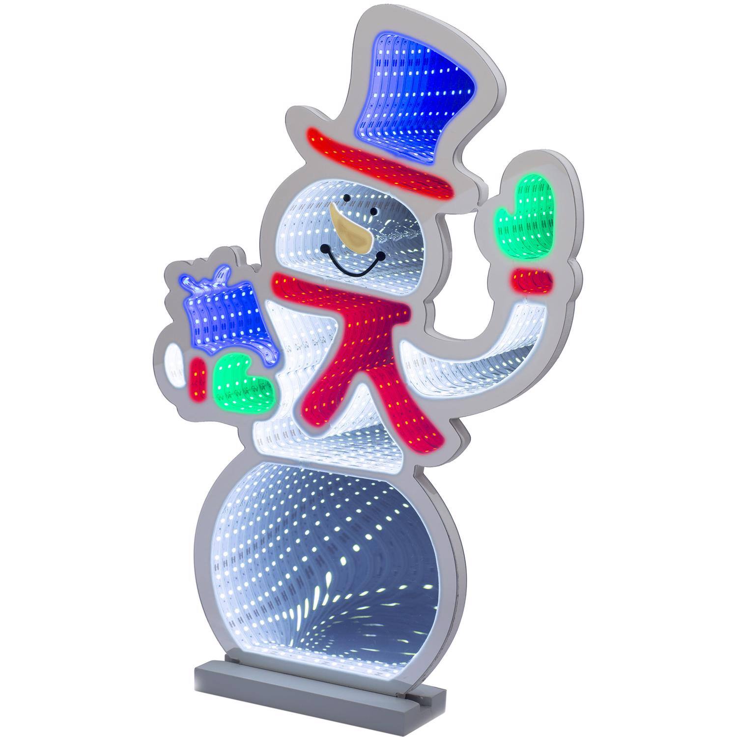 Front. Celebrations - Celebrations LED Multi Snowman Animated Decor 21.65 in. (Case of 4) - Multicolored.