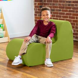 Jaxx - Midtown Medium Classroom Soft Foam Chair - Premium Vinyl Cover - Green