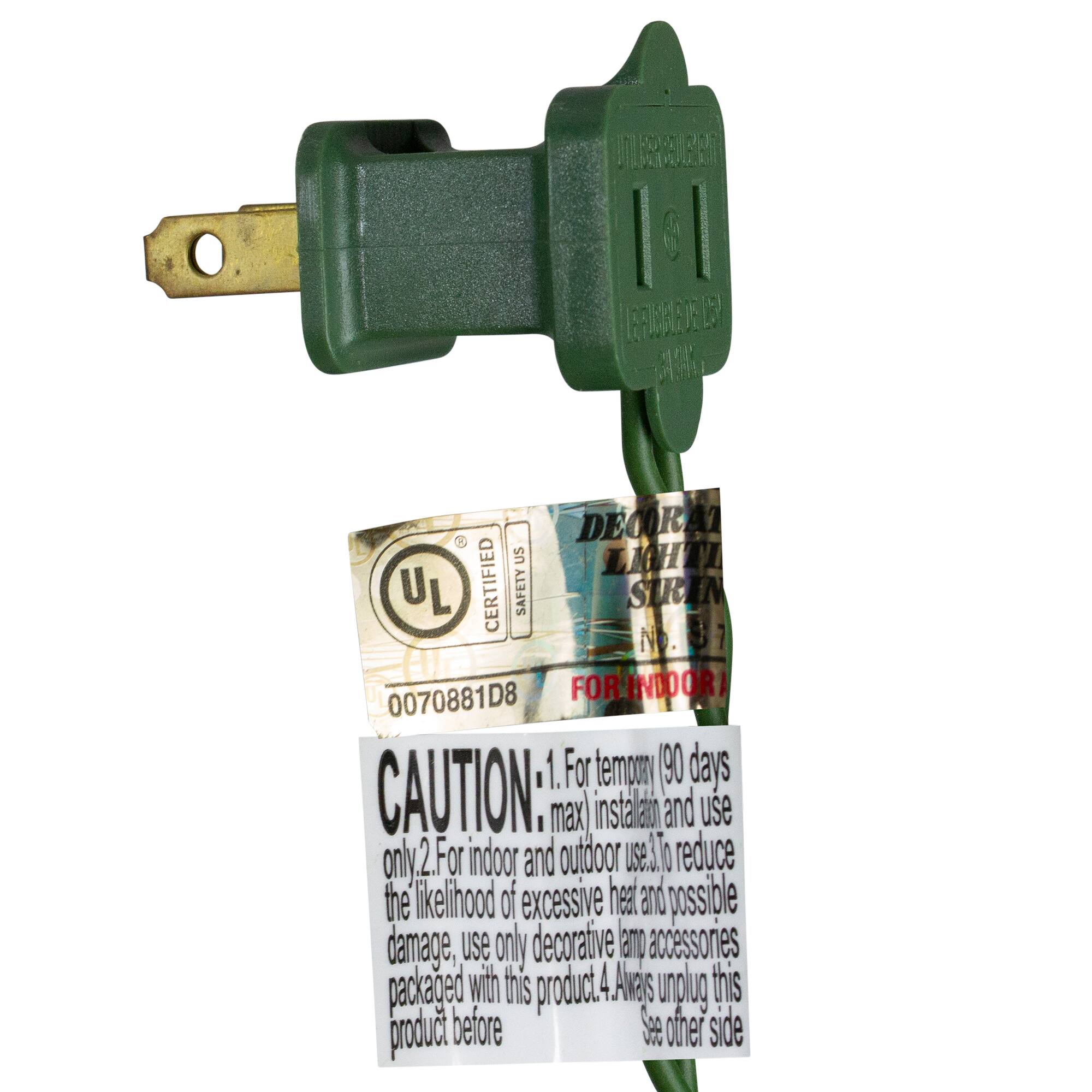 **DECORATE LIGHTING SUPPLY**

**CERTIFIED SAFETY SUCEN N. 610070881D8 FOR INDOOR**

**CAUTION:**

1. For temporary (90 days max) installation and use only.
2. For indoor and outdoor use. To reduce the likelihood of excessive heat and possible damage, use only decorative lamp accessories packaged with this product.
3. Always unplug this product before.
4. See other side.

**UL LISTED**

**UL LISTED FOR INDUSTRIAL USE**

**UL LISTED FOR OUTDOOR USE**

**NO. 37**