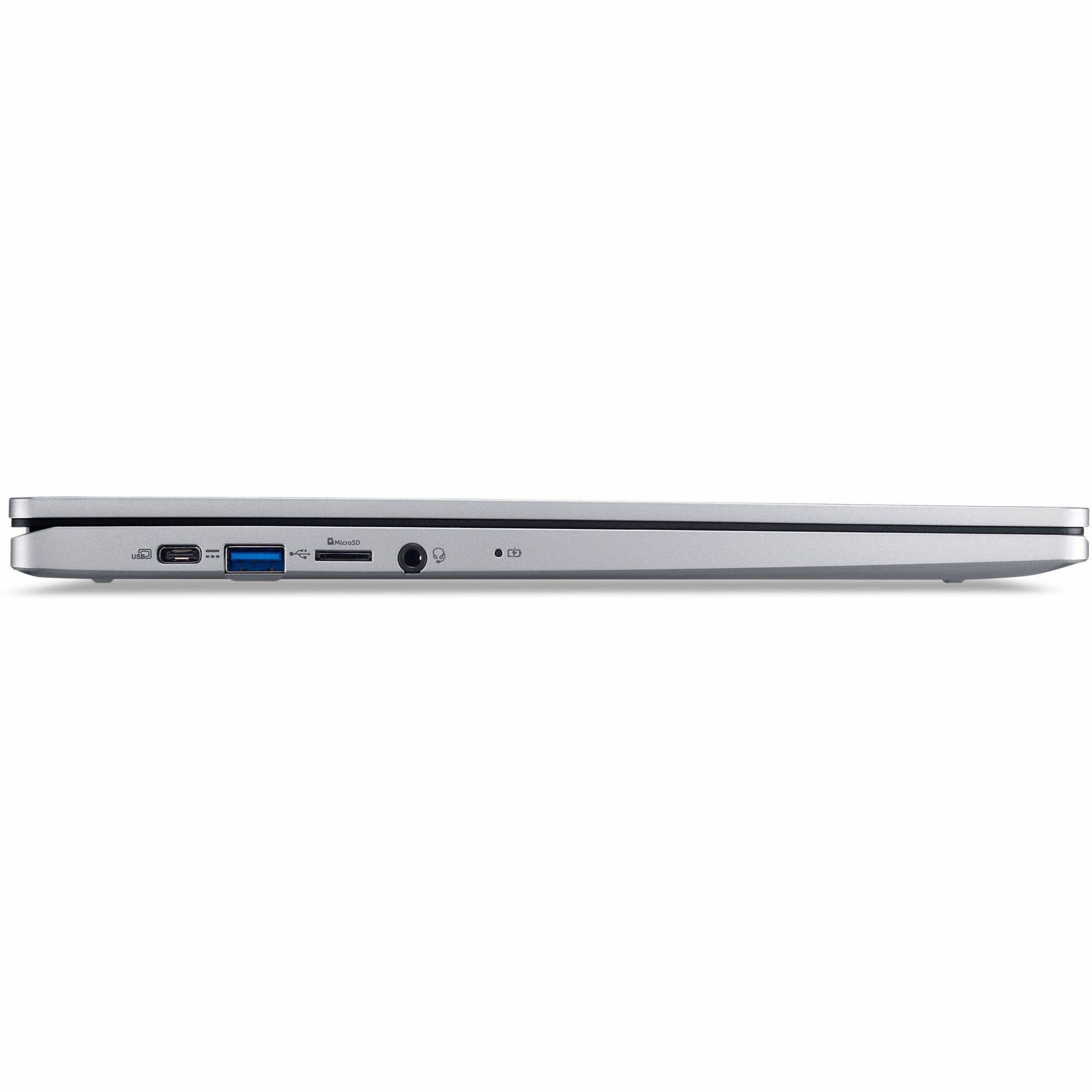 Alt View 8. Acer - Chromebook 315 15.6" N100 8G 64G CRM NX.KRMAA.002 - Silver.