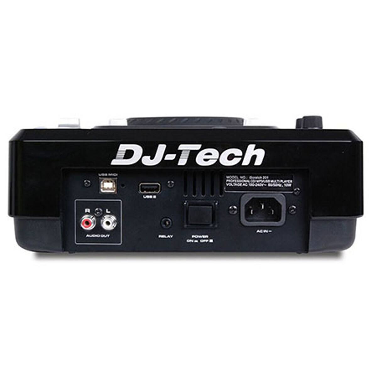 DJ-Tech  
WOOEL VOLTAGE de 100-24V  
R L  
AUDIO OUT
