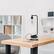 Alt View 12. Lalia Home - Modern Iron Desk Lamp with Glass Shade and USB Charging - Black.
