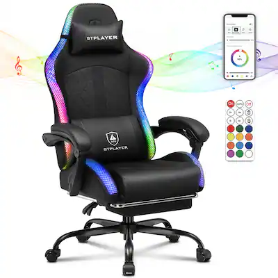 GTPlayer RGB Gaming Chair with Speakers High Back Reclining Office Chairs Black BBY-SC-GTP800-BLACK - Best Buy GTPlayer RGB Gaming Chair with Speakers High Back Reclining Office Chairs Black BBY-SC-GTP800-BLACK - Best Buy