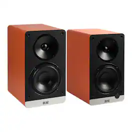 ELAC - DCB41-OR - Debut ConneX 4.5" Powered Speakers - Orange, Pair - Black/Gray