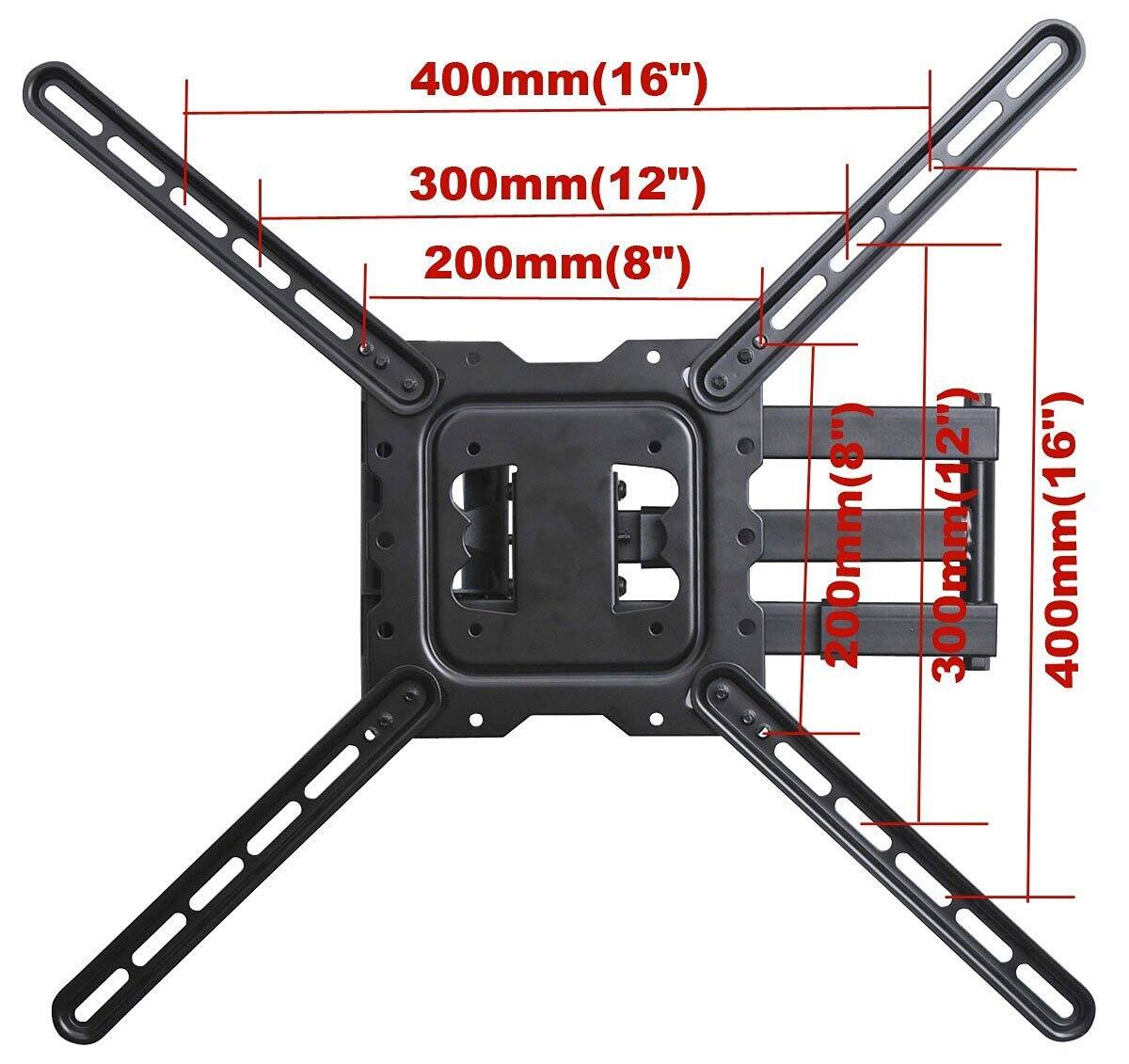400mm (16")  
300mm (12")  
200mm (8")  
200mm (8")  
300mm (12")  
400mm (16")