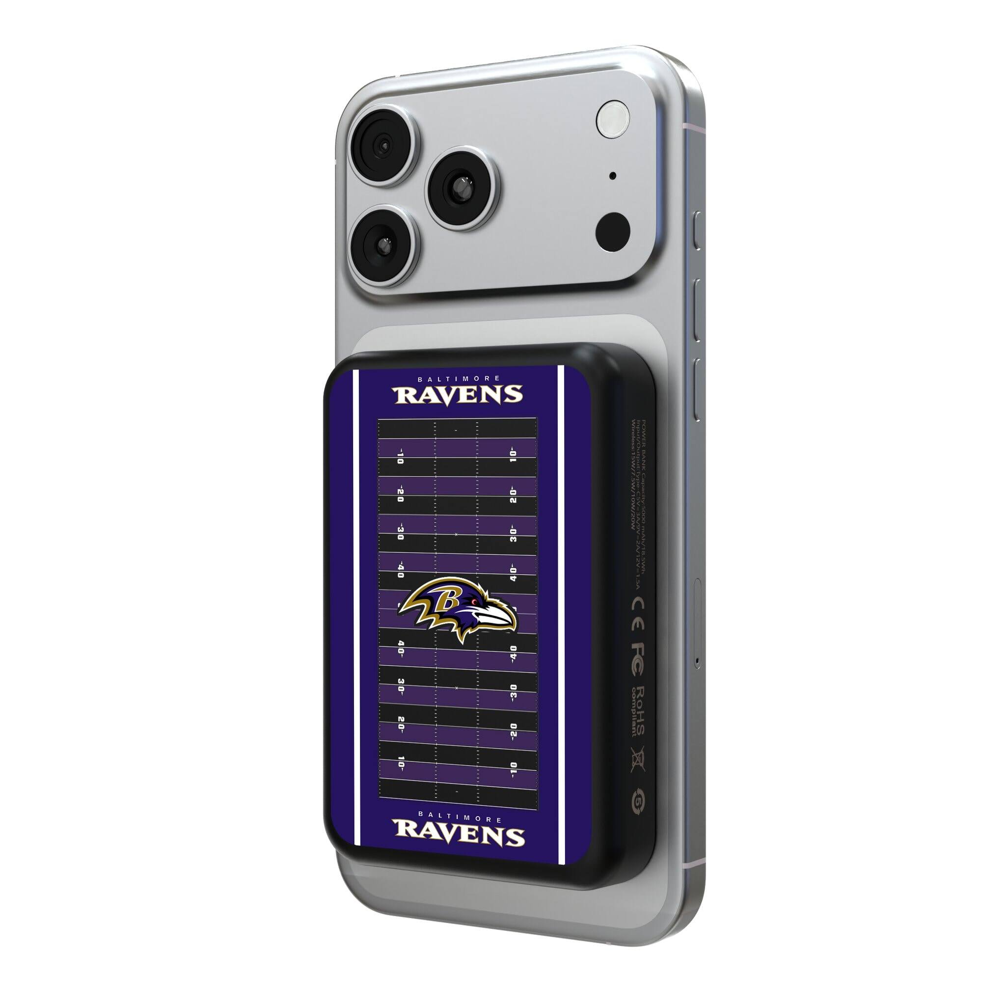 Keyscaper - Baltimore Ravens Field Wireless Power Bank - Multicolor