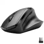 Front. Delton - Delton S30 Ergonomic Wireless Optical Mouse, 3 Adjustable DPI (DMERGS30-WB) - Black.