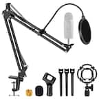 Front. 5 CORE - Microphone Stand 16" Suspension Desk Boom Arm w Shock Mount Pop Filter-ARM SET 16.