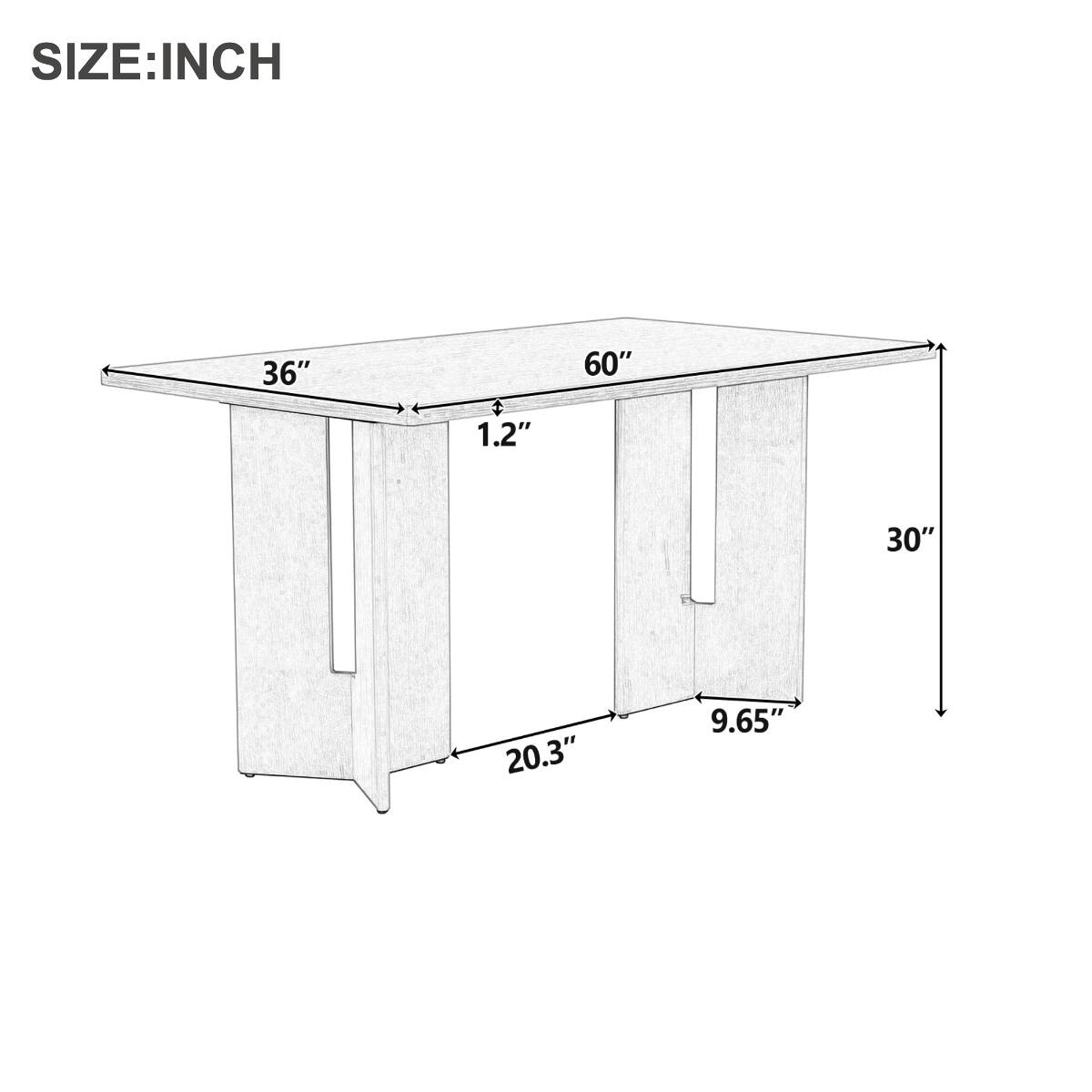 SIZE: INCH  
36"  
60"  
1.2"  
30"  
20.3"  
9.65"