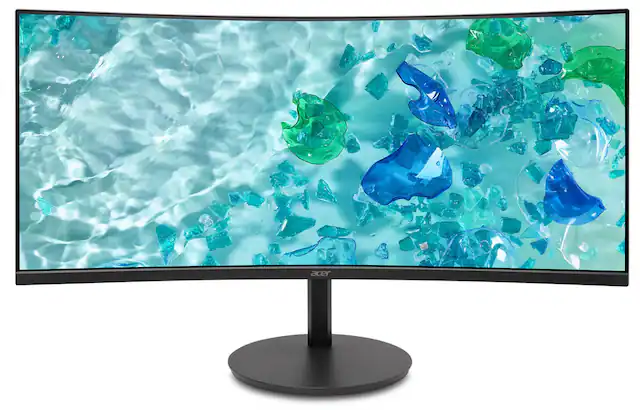Front. Acer - Vero CB3 34" Monitor 3440 x 1440 350 Nit 100Hz 21:9 1ms VRB CB343CUR - Black.
