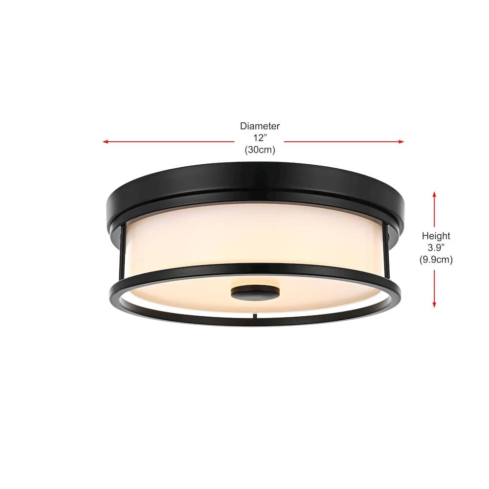 Living District - Kolson 12 Inch Led Flush Mount In - Black price history on PriceWatchPro