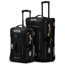 Von Dutch - Signature Patch Rolling Duffel 2-Piece Set - Black
