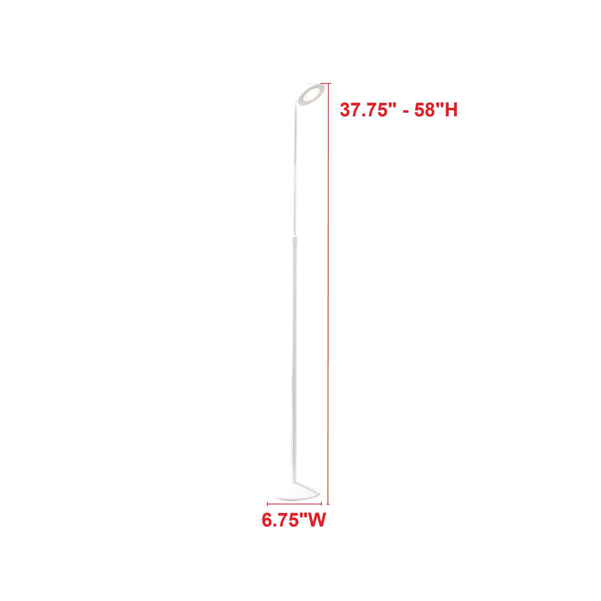 37.75" - 58"H  
6.75"W