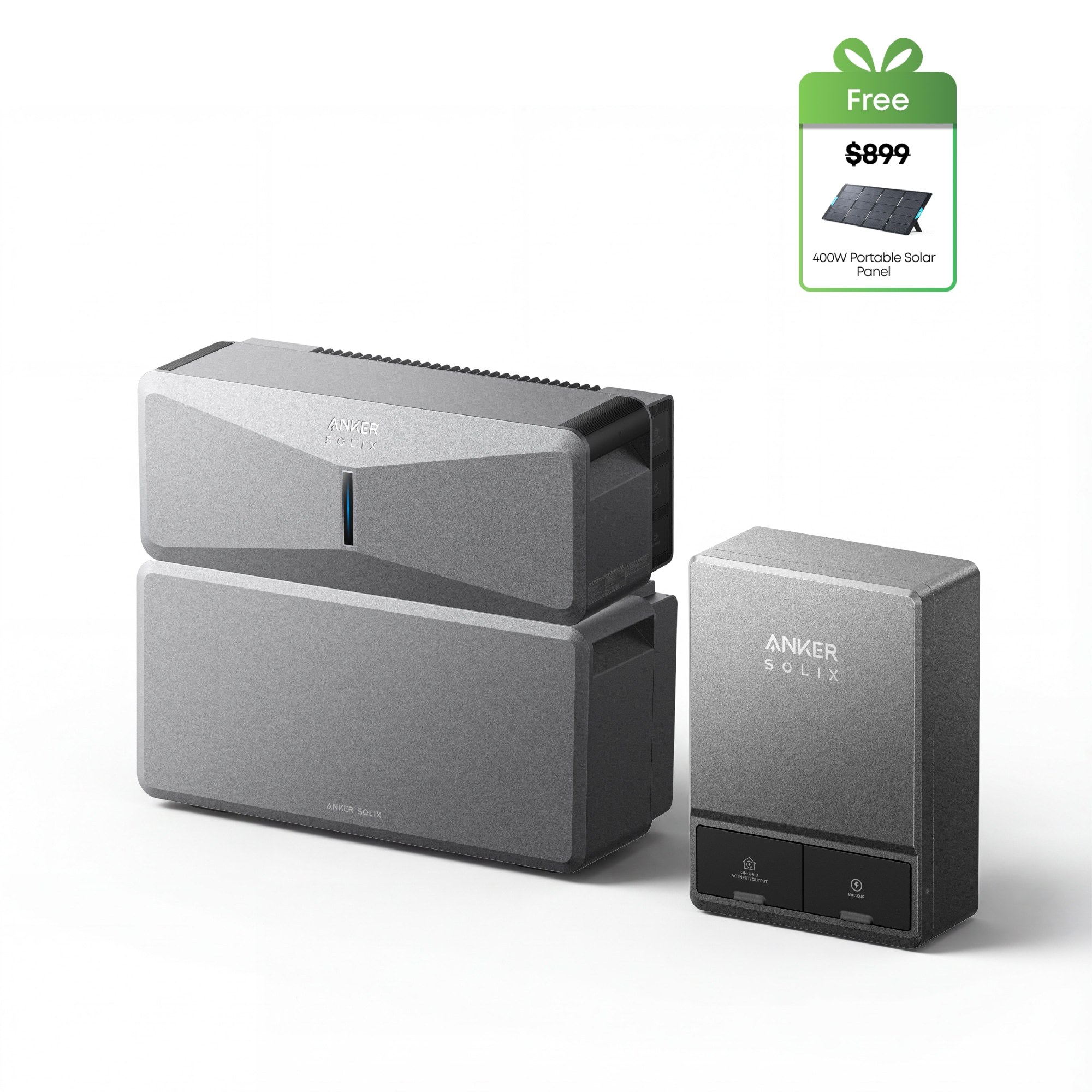 Anker - SOLIX E10 Manual Backup Kit, 10kW Turbo Output for whole-home backup with Smart Inlet Box, Installation Required (6144 Wh Capacity)