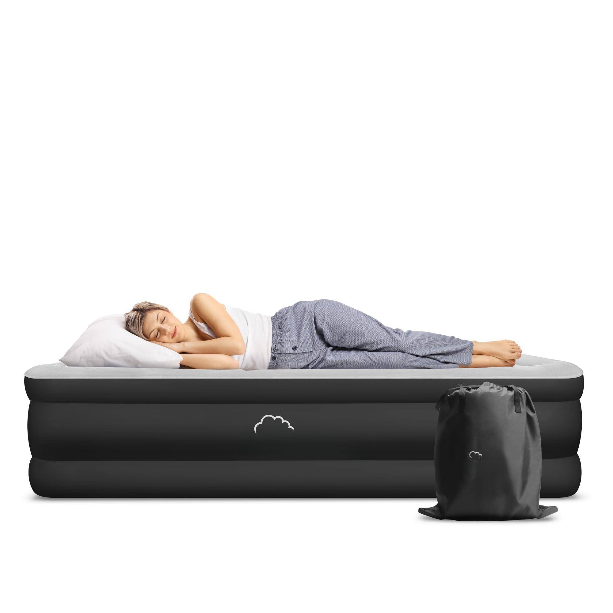 Jadie Link - Dream Series Luxury Air Mattress Comfortcoil Technology Built WIRECUTTER'S RATED - Black