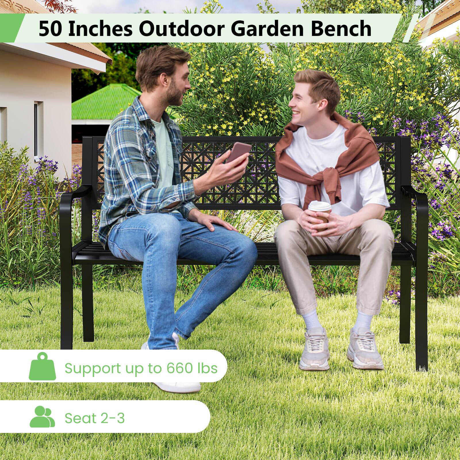 50 Inches Outdoor Garden Bench
Support up to 660 lbs
Seat 2-3