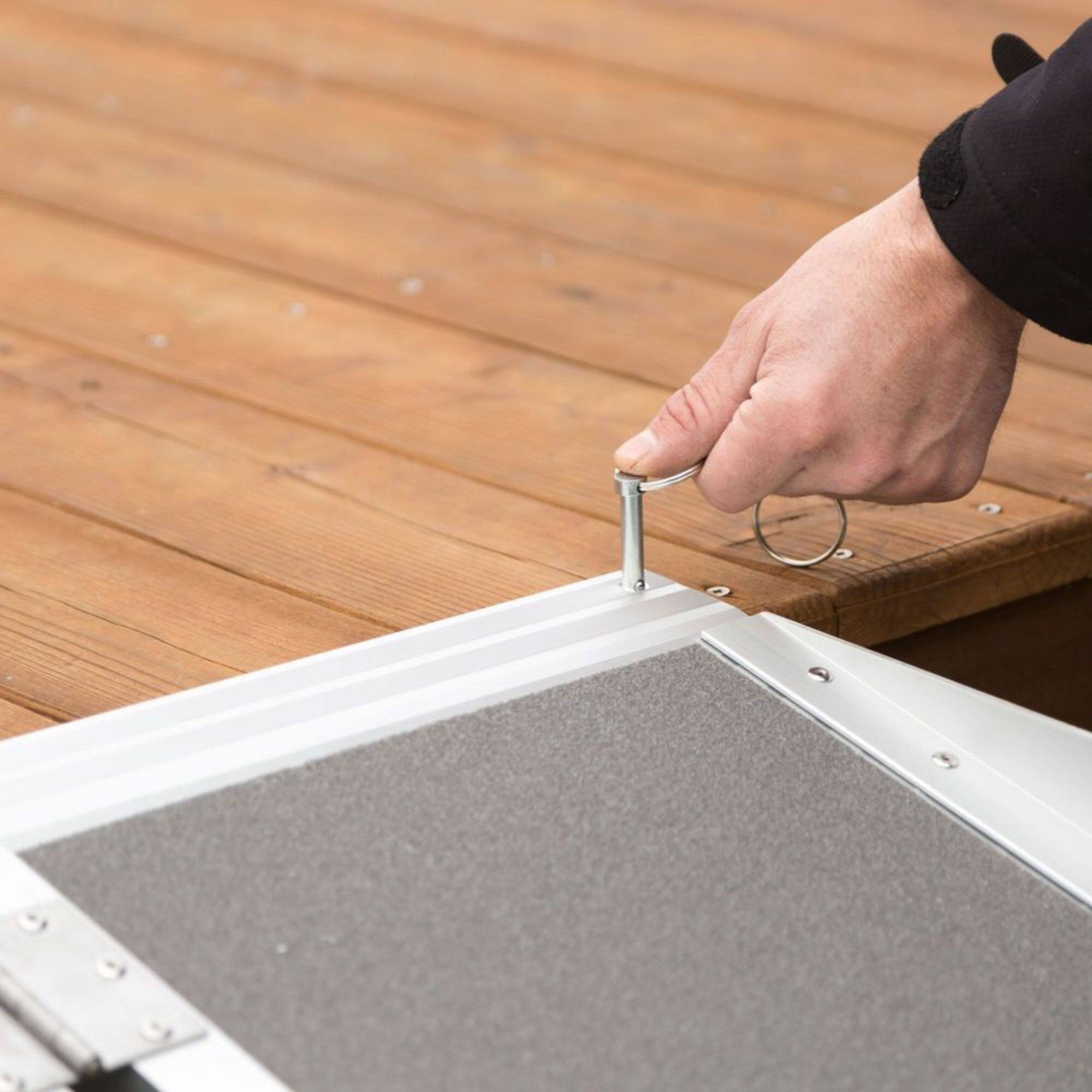 Alt View 4. Silver Spring - Silver Spring Mobility and Utility Ramp, 2 Foot Single Fold with Grit Surface - Silver.