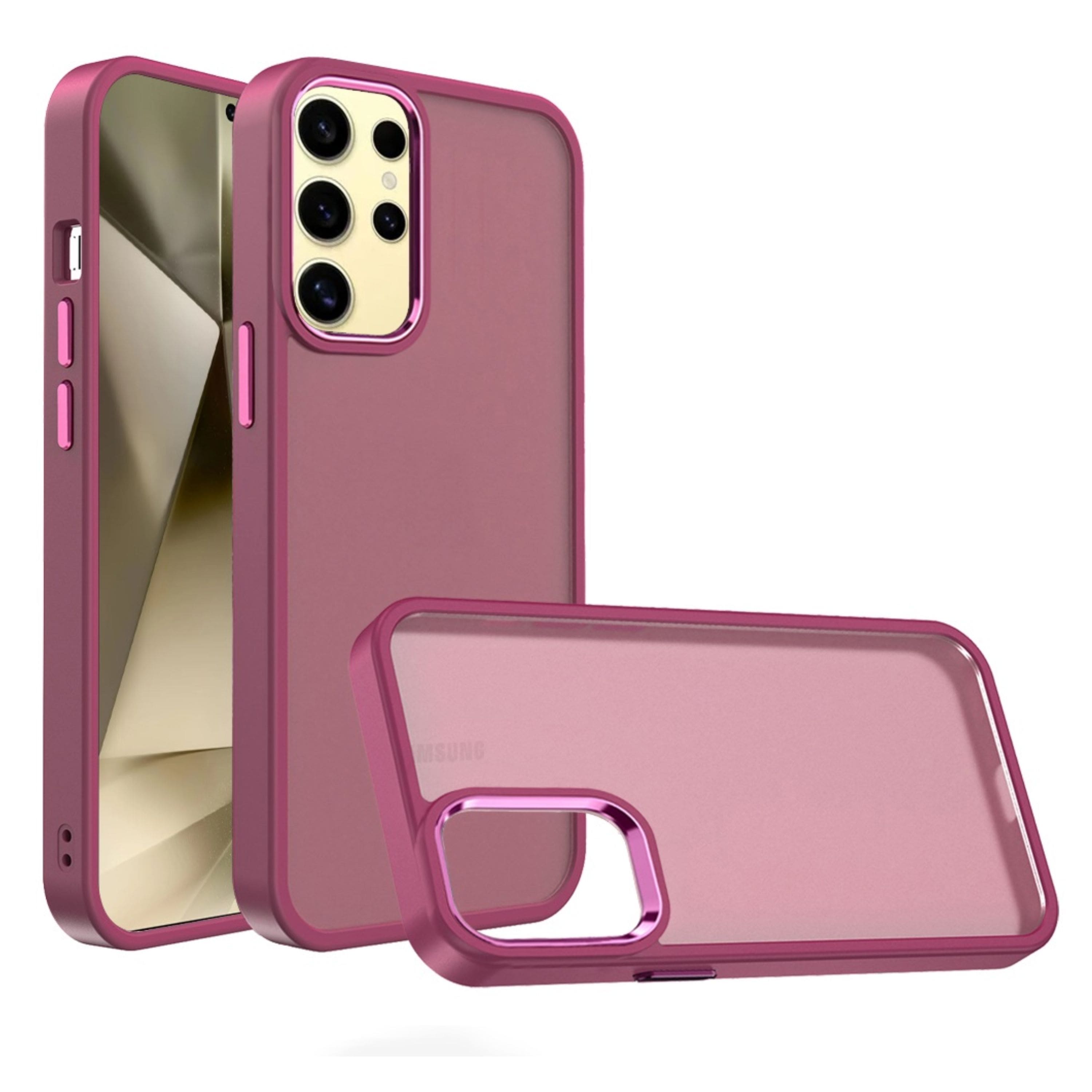Kitcheniva - Thick Acrylic Hybrid Cover With Metal Buttons Phone Case For Samsung Galaxy S24+ - Burgundy price history on PriceWatchPro