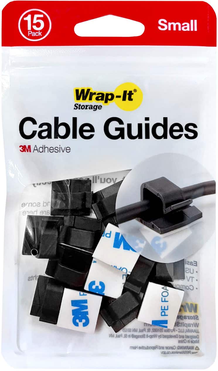Wrap-It Storage - Cable Guides - Black - Angle_Zoom