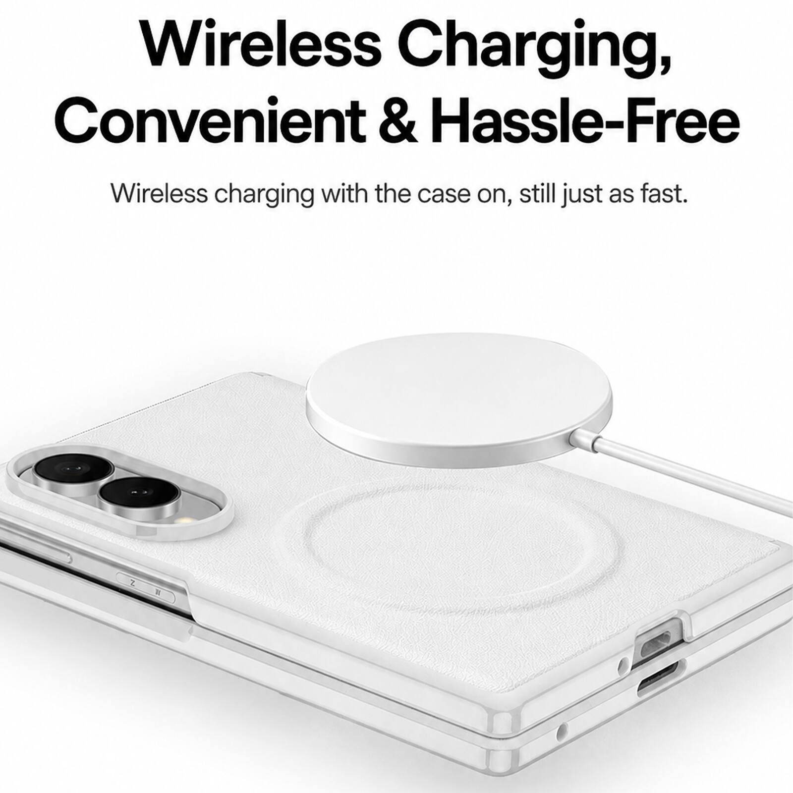 Wireless Charging, Convenient & Hassle-Free

Wireless charging with the case on, still just as fast.