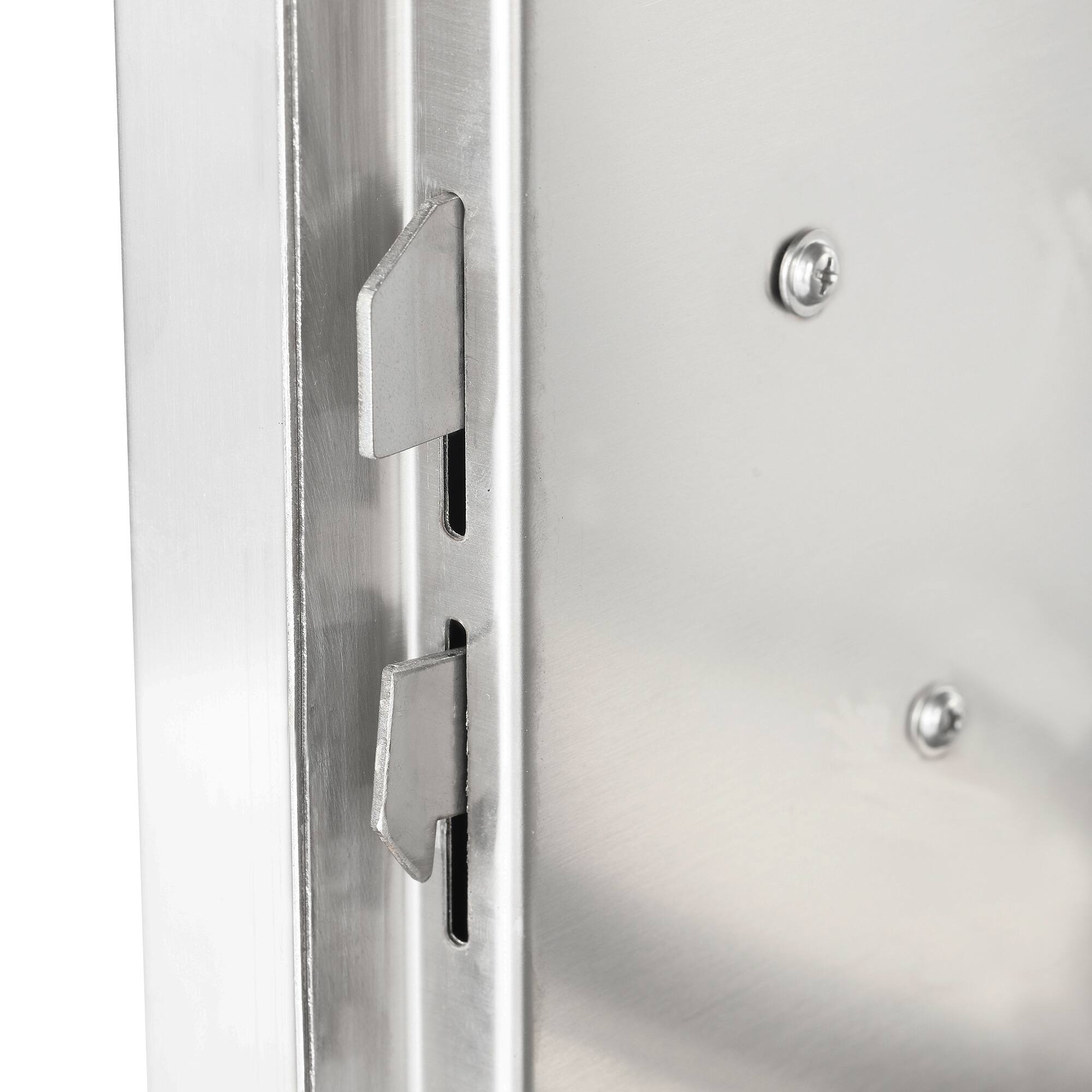 Alt View 9. Viva Comfort - Specimen Cabinet Recessed Medicine Pass-Through Cabinet - Silver.