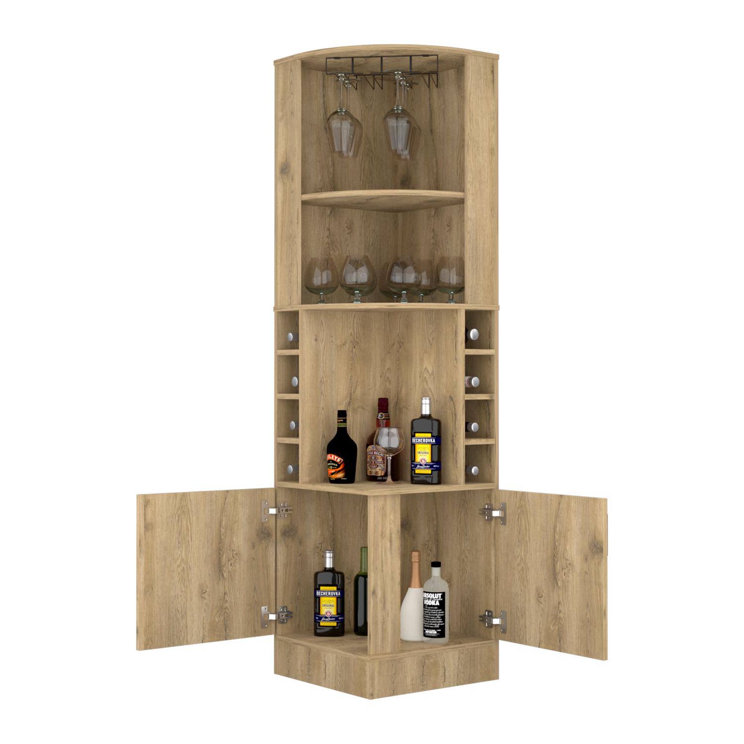 Alt View 1. TuHome - Syrah Bar Cabinet - Macadamia.