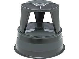 Cramer - Kik-Step Steel Step Stool, 350lb. Capacity - Black