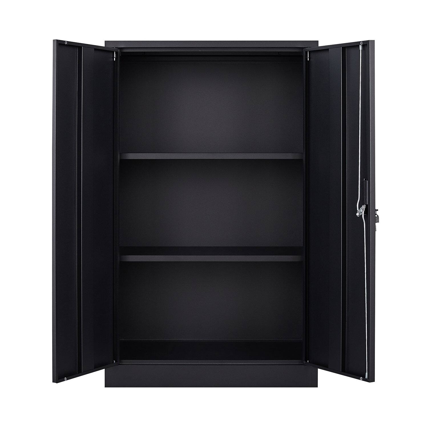 Alt View 4. GOODSILO - Metal Storage Cabinet with Locking Doors & Adjustable Shelf, Folding Filing Locker for Home, Office, School, Garage - Black.