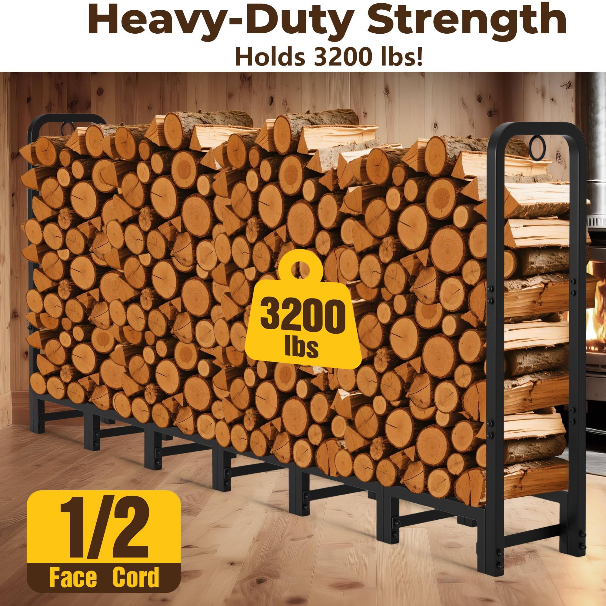 Heavy-Duty Strength  
Holds 3200 lbs!  

3200 lbs  

1/2 Face Cord