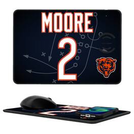 Keyscaper - D.J. Moore Chicago Bears Wireless Charger and Mouse Pad - Black