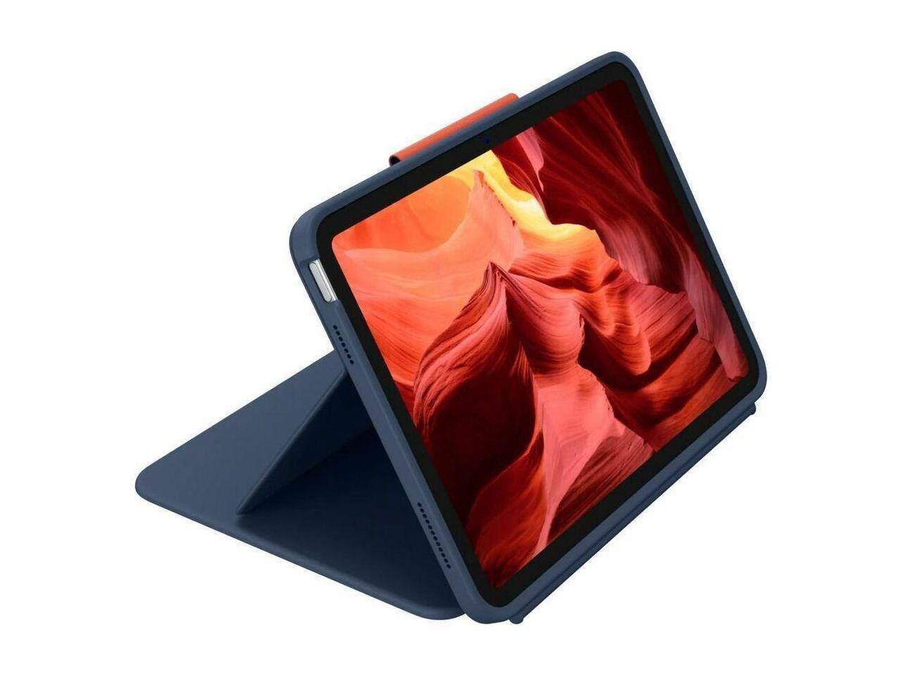 Alt View 6. Logitech - Logitech Rugged Combo 4 Touch Rugged Keyboard/Cover Case (Folio) Apple iPad (10th Generation) iPad - 920-011130 - Black.