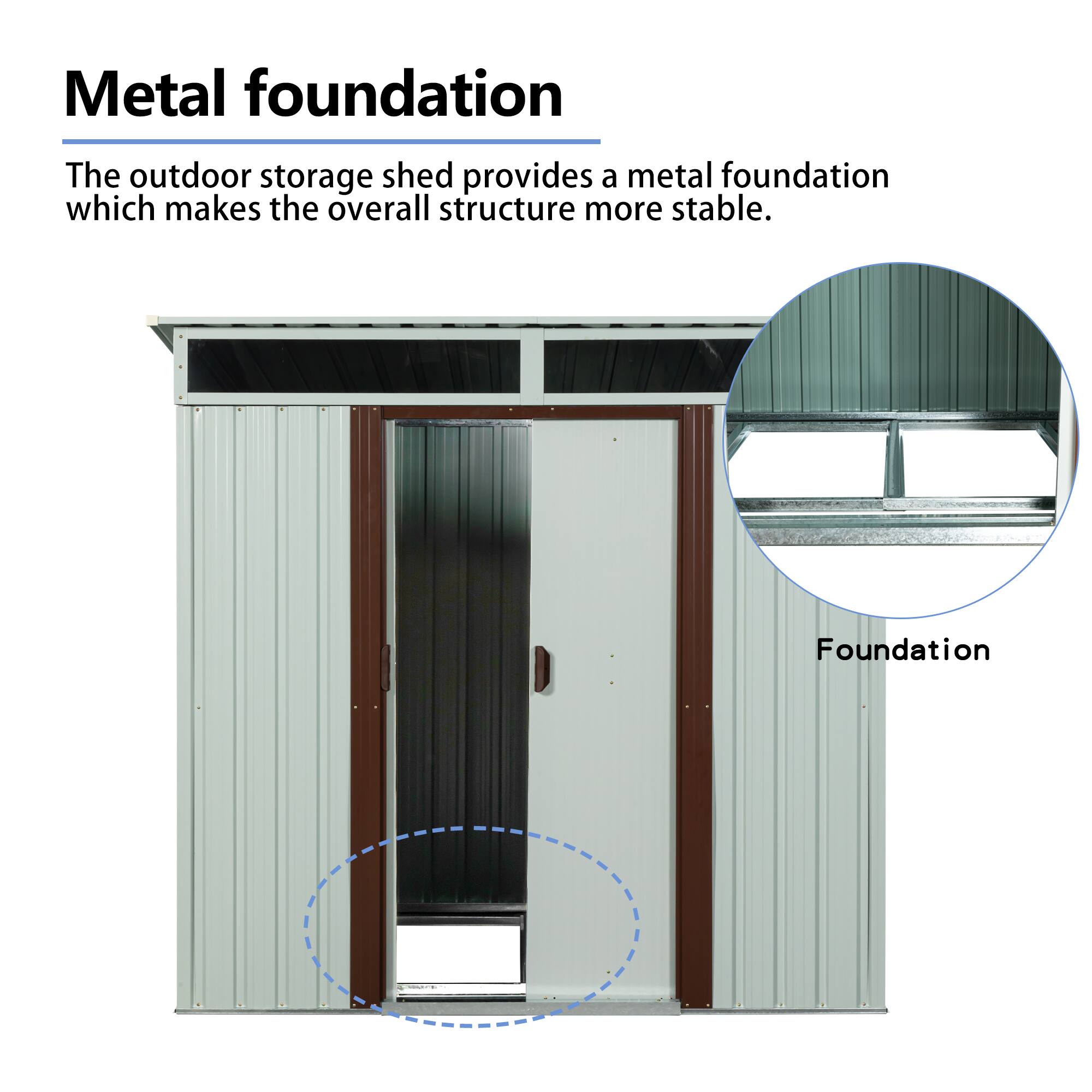 Metal foundation

The outdoor storage shed provides a metal foundation which makes the overall structure more stable.

Foundation